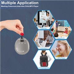 Mini Voice Recorder, Voice Recorder & MP3 Player Record with Time Stamp 8GB Keychain Voice Recorder 96 Hours Record Capacity