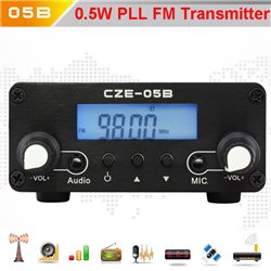 FM Transmitter APROTII 0.5W/0.1W FM Broadcast Transmitter 76~108MHz with Microphone and Antenna, Broadcast Long Range 1000ft