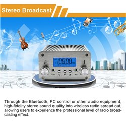 Broadcast Transmitter Radio Station,15W FM Transmitter Broadcasting Systems Bluetooth Transmitter Broadcasting System fr College