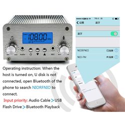 Broadcast Transmitter Radio Station,15W FM Transmitter Broadcasting Systems Bluetooth Transmitter Broadcasting System fr College