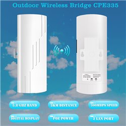 5.8G Outdoor Wireless Bridge Point to Point Access PTP/PTMP CPE355 100Mbps 1.8ML Long Range WiFi Extender14DBI High Gain Antenna