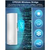 Wireless Bridge, 5.8G Outdoor CPE Point to Point Long Range Access Point with 14DBi High Gain Antenna PTP/PTMP Plug& Play 2-Pack