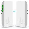 Wireless Bridge,5.8G 100Mkbps Outdoor CPE Network Extender, Point to Point PTP/PTMP Plug & Play 2KM WiFi Extender Access Point