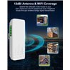 Wireless Bridge,5.8G 100Mkbps Outdoor CPE Network Extender, Point to Point PTP/PTMP Plug & Play 2KM WiFi Extender Access Point