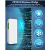 5.8GHz Wireless Bridge PTMP PTP Point to Point 2KM Outdoor Wireless Access Point WiFi Extender CPE 12DBi Antenna 100MBps 2 Pack