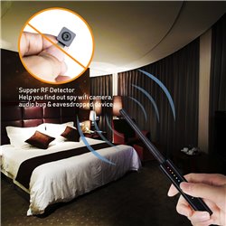 Anti Spy RF Detector for Wireless Audio Bug Camera, Bug Detector, Camera Finder 6 Levels Sensitivity, 12H Working Time, Portable