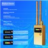 Anti Spy Wireless RF Signal Detector Bug GPS Camera Detector Hidden Camera GSM Listening Device Wireless Signal Device Finder