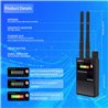 RF Detector, Dual Antennas Hidden Camera Detector, Micro WiFi Cam Scanner, Listening Device & Wireless Bug Sweeper, GPS Tracker