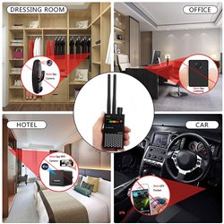 RF Detector, Dual Antennas Hidden Camera Detector, Micro WiFi Cam Scanner, Listening Device & Wireless Bug Sweeper, GPS Tracker