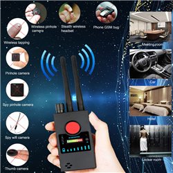 Bug Detector, RF Detector, Hidden Camera Finder Pinhole Lens GSM Device Finder for Eavesdropping, Candid Video, GPS Tracker