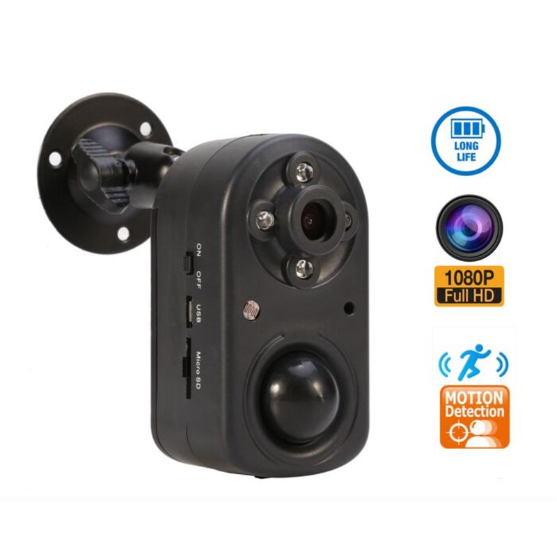 Hack Proof Home Office Security Camera, 1080p Battery Powered Motion Sensor Night Vision Backup Camera | 3 - 12 Months Standby