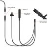 Wireless Spy Earpiece Kit with Walkie Talkie Extend Cable Connector & PTT Button for Any Brand Radios