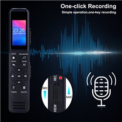 Digital Voice Recorder, Voice Activated Recorder with Playback Small Tape Sound Recorder 8GB Internal Memory with 32GB TF Card