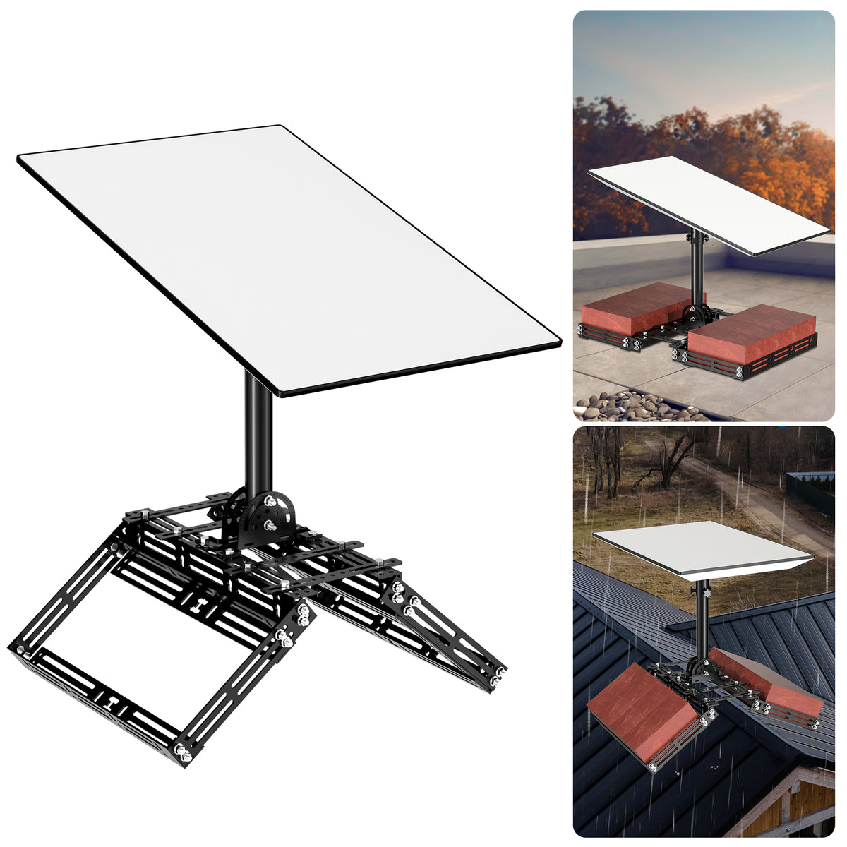 Starlink Gen 3 Roof Ridge Mount – No-Drill Ballast Frame for 8–16 Bricks