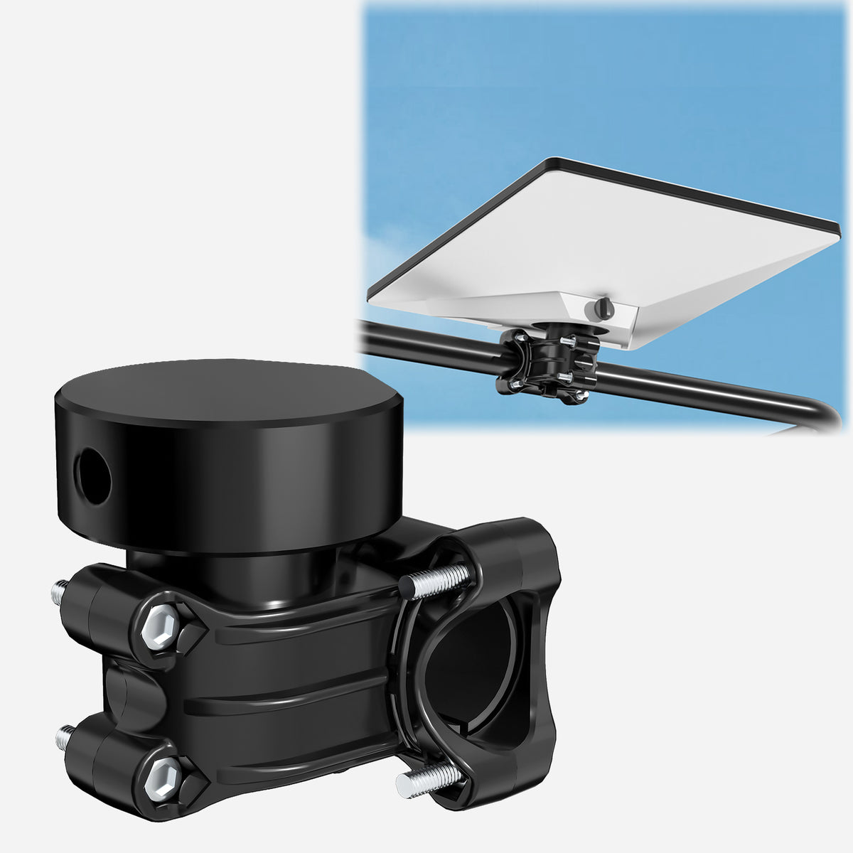Starlink Mini RV Ladder, Boat Rail Mount – 0.8–1.1" Clamp, Works with Original Mini Adapter