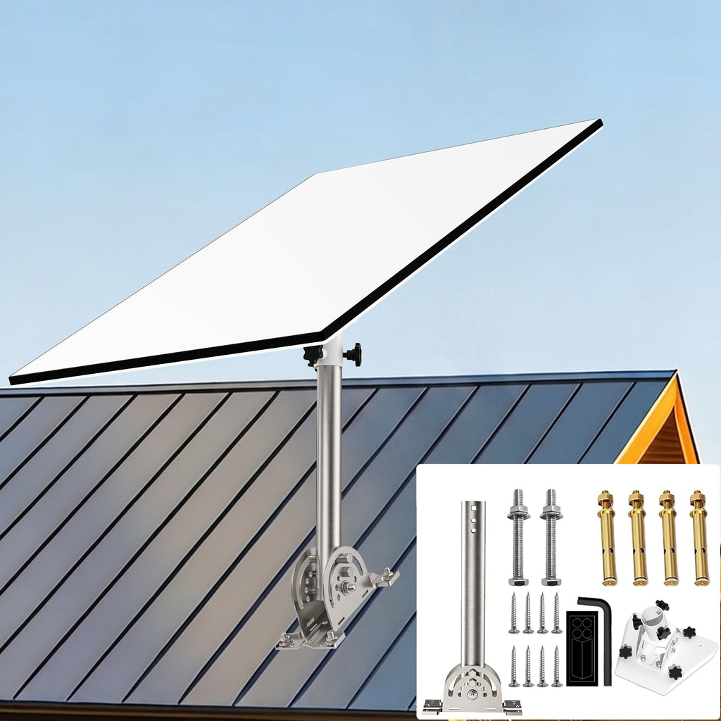 Starlink Gen 3 Roof Mount – 290 mm Stainless Steel Pole with White 160° Adjustable Adapter