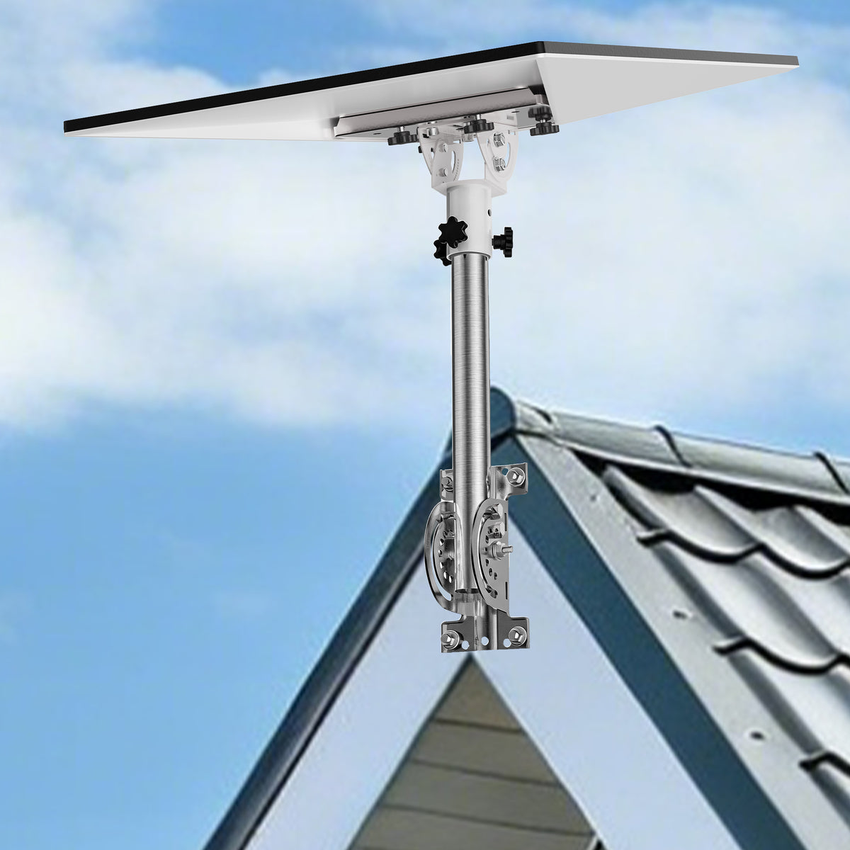 Starlink Gen 3 Roof Mount – 290 mm Stainless Steel Pole with White 160° Adjustable Adapter