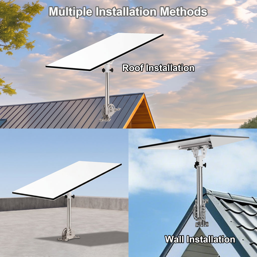 Starlink Gen 3 Roof Mount – 290 mm Stainless Steel Pole with White 160° Adjustable Adapter