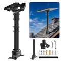 Starlink Gen 3 / Standard 4 / 4X / Enterprise Telescopic Roof Mount – Black Height-Adjustable Pole with Aluminum Ball Joint Adapter
