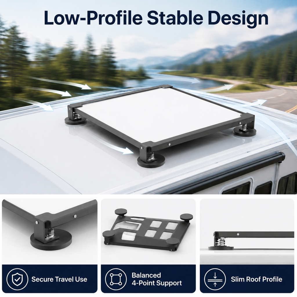 Starlink V5 / Gen 5 Magnetic Roof Mount – No-Drill 4-Magnet Vehicle Mount for Original V5 Pipe Adapter