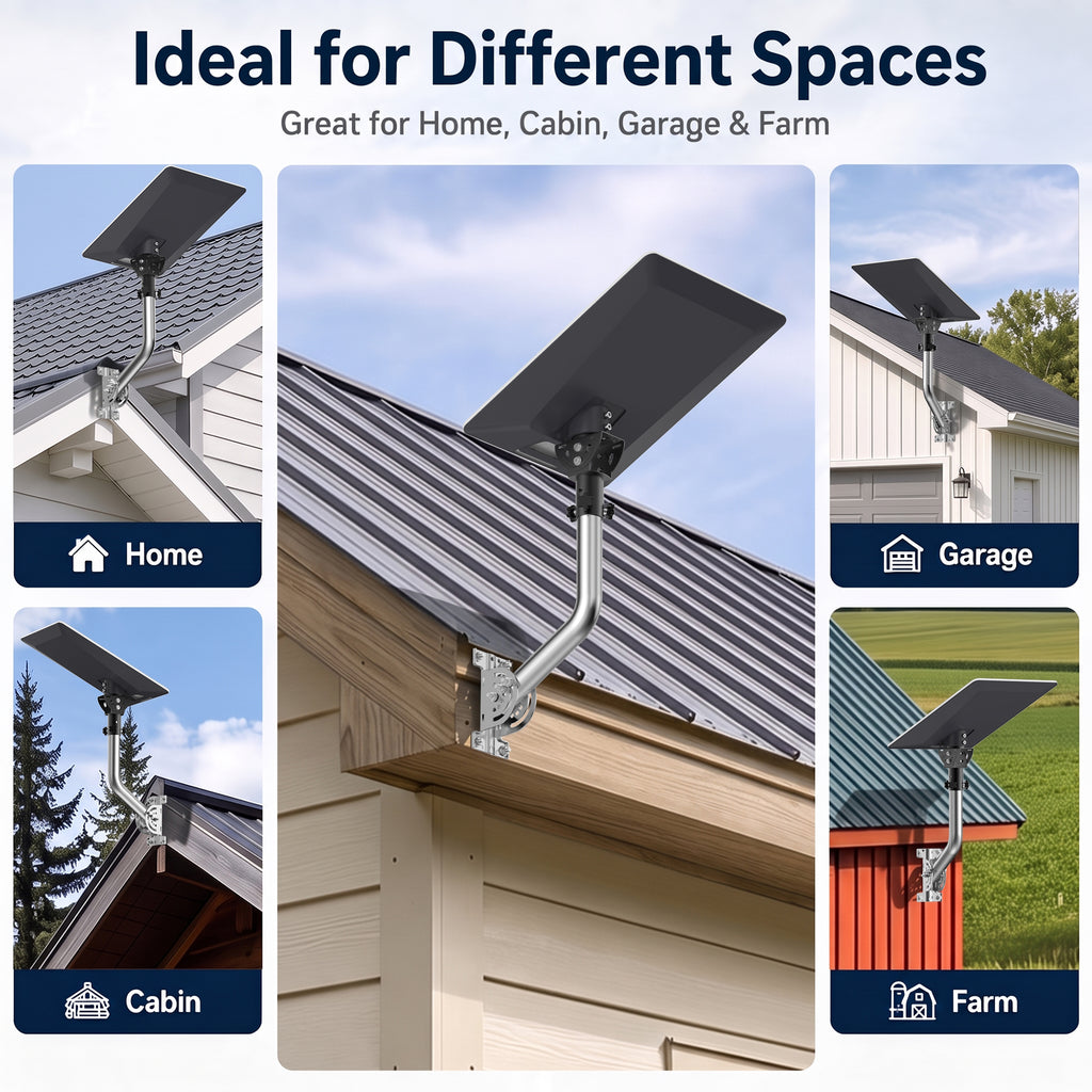 Starlink V5 / Gen 5 Wall & Eave Mount – Compact Stainless Steel Pole, Works with Original V5 Pipe Adapter
