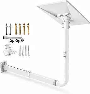 Starlink Gen 3 Extendable Long Wall Mount – White Pole with Multi-Angle Ball Joint Adapter