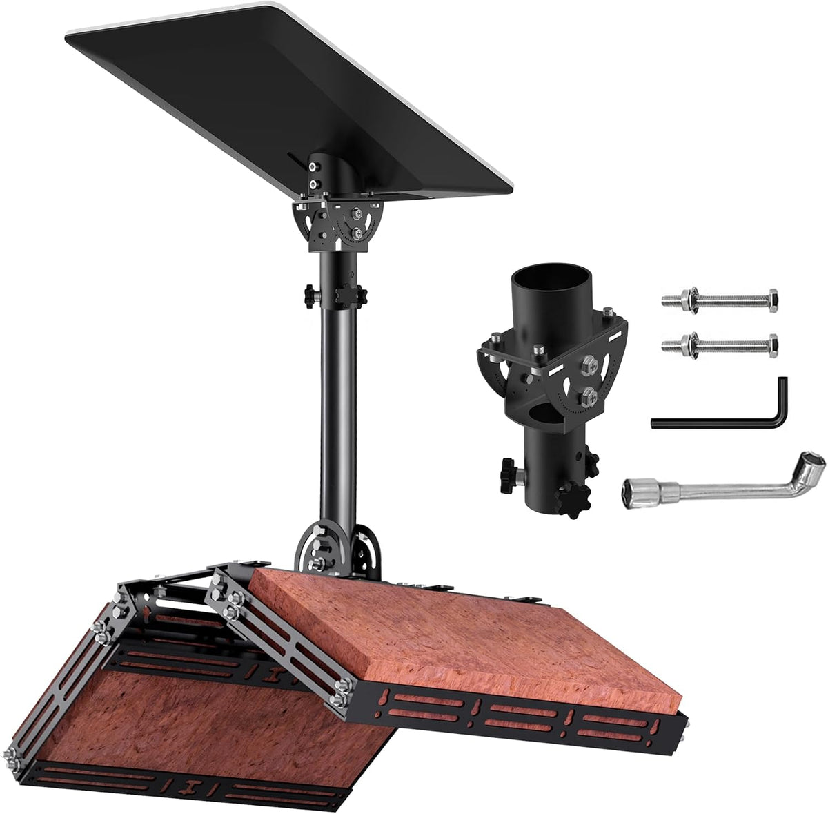 Starlink V5 / Gen 5 Roof Ridge Mount – Aluminum Alloy Adjustable Mount, Works with Original V5 Pipe Adapter