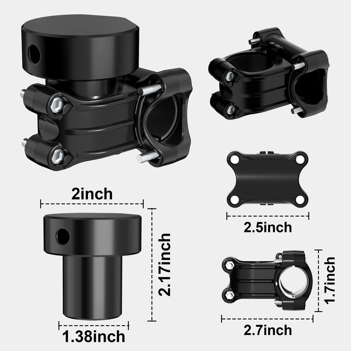 Starlink Mini RV Ladder, Boat Rail Mount – 0.8–1.1" Clamp, Works with Original Mini Adapter