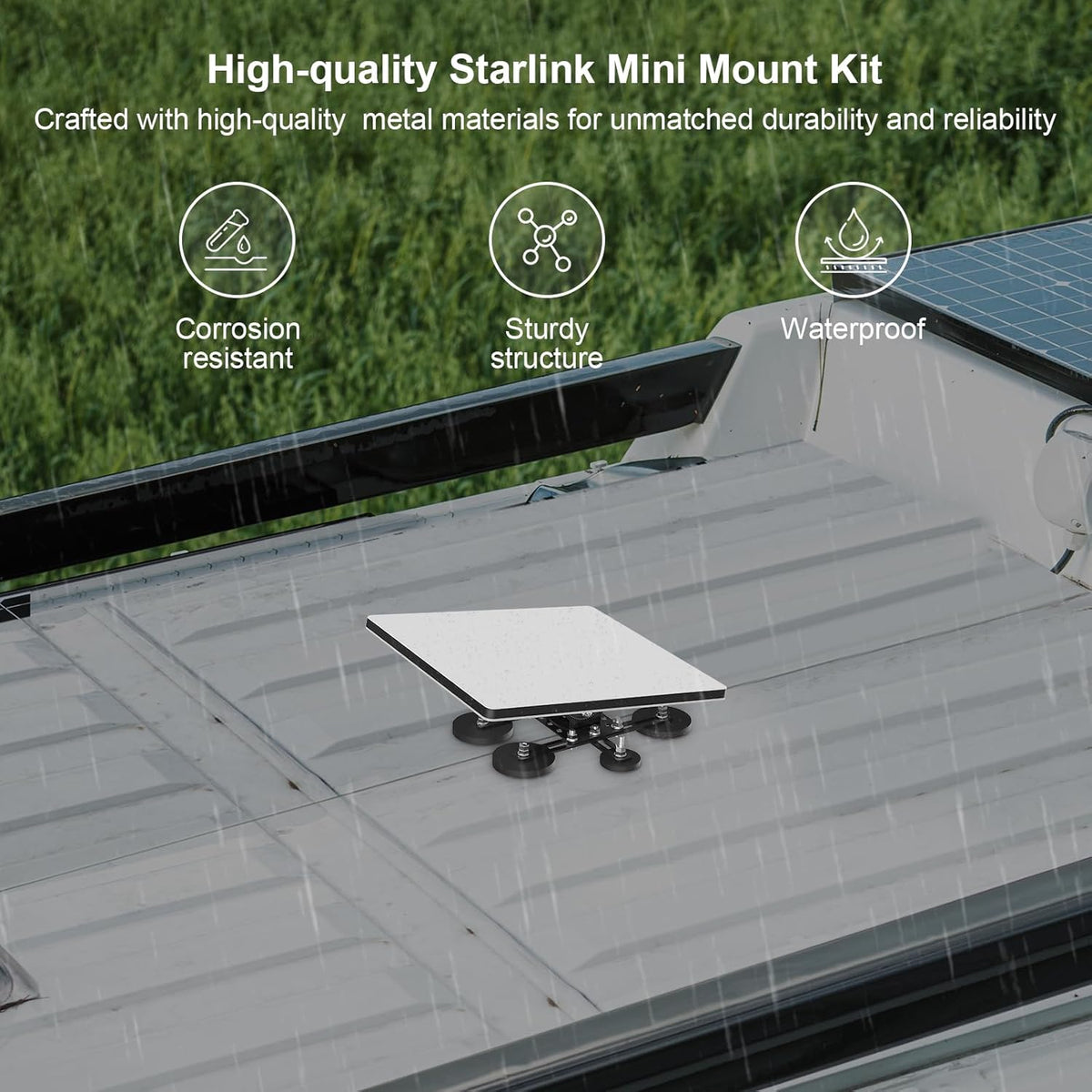 Starlink Mini Magnetic Roof Mount – 6-Magnet No-Drill Mounting Kit for Car, RV & Boat, Quick Release Design