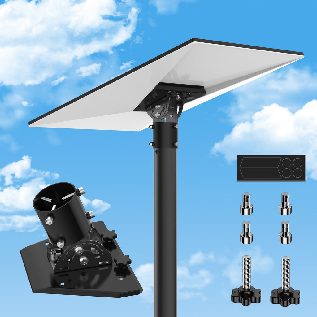 Starlink Gen 3 Pipe Adapter – Black 160° Tilt Mount for Poles Up to 2.05" / 52 mm