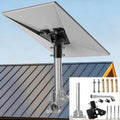 Starlink Gen 3 / Standard 4 / 4X / Enterprise Roof Mount – 430 Stainless Steel Pole with Black Aluminum Ball Joint Adapter