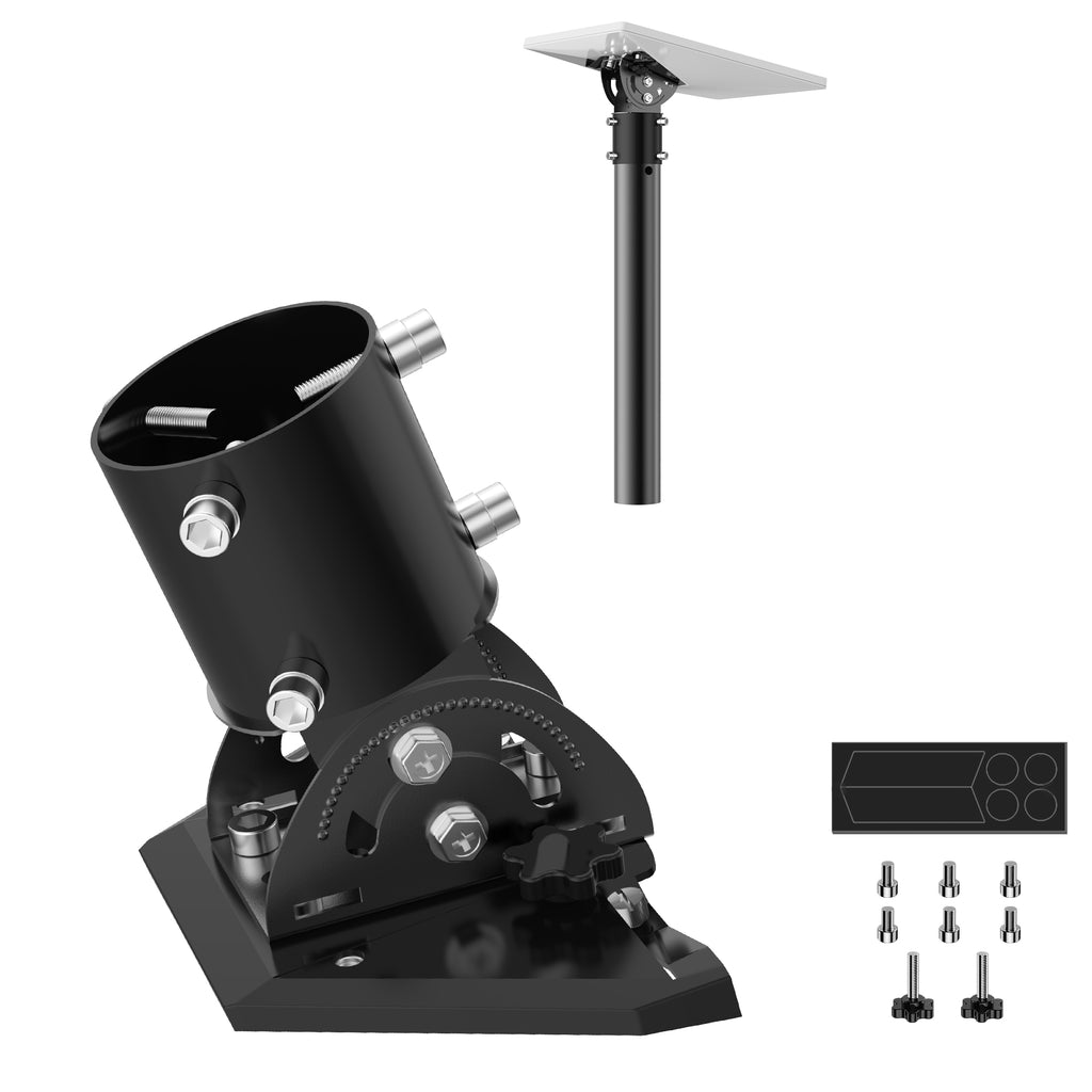 Starlink Mini Pipe Adapter – Black Adjustable Tilt Mount for Poles Up to 2.05" / 52 mm