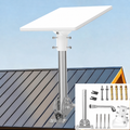 Starlink Mini Roof Mount – 290 mm Stainless Steel Pole with White Multi-Angle Ball Joint Adapter