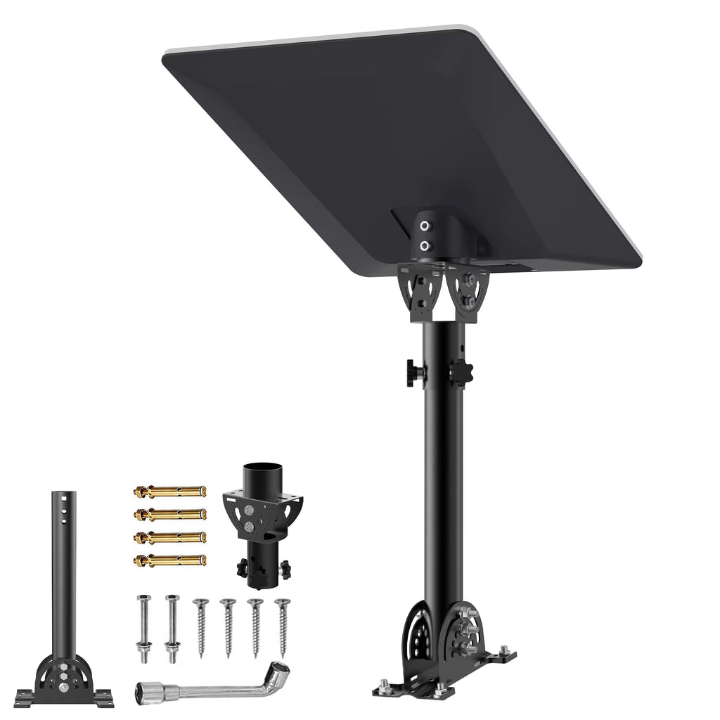 Starlink V5 / Gen 5 Roof Mount – 290 mm Adjustable Black Iron Pole, Works with Original V5 Pipe Adapter