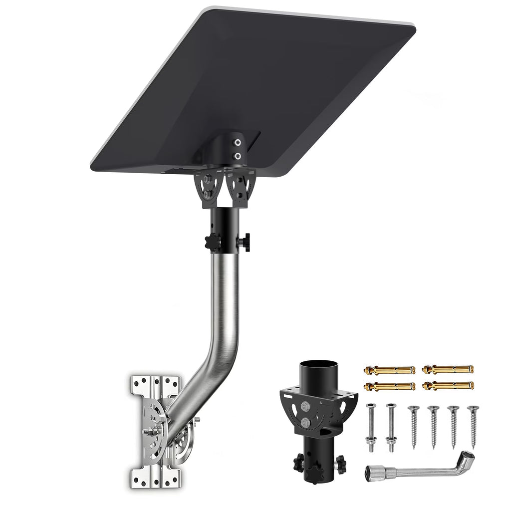 Starlink V5 / Gen 5 Wall & Eave Mount – Compact Stainless Steel Pole, Works with Original V5 Pipe Adapter