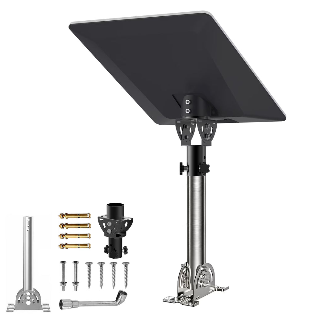 Starlink V5 / Gen 5 Roof Mount – 290 mm Stainless Steel Pole, 160° Adjustable, Works with Original V5 Pipe Adapter