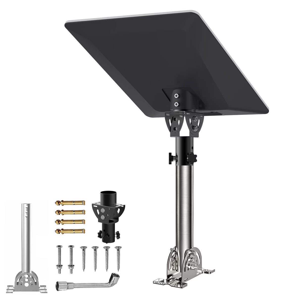 Starlink V5 / Gen 5 Roof Mount – 290 mm Stainless Steel Pole, 160° Adjustable, Works with Original V5 Pipe Adapter