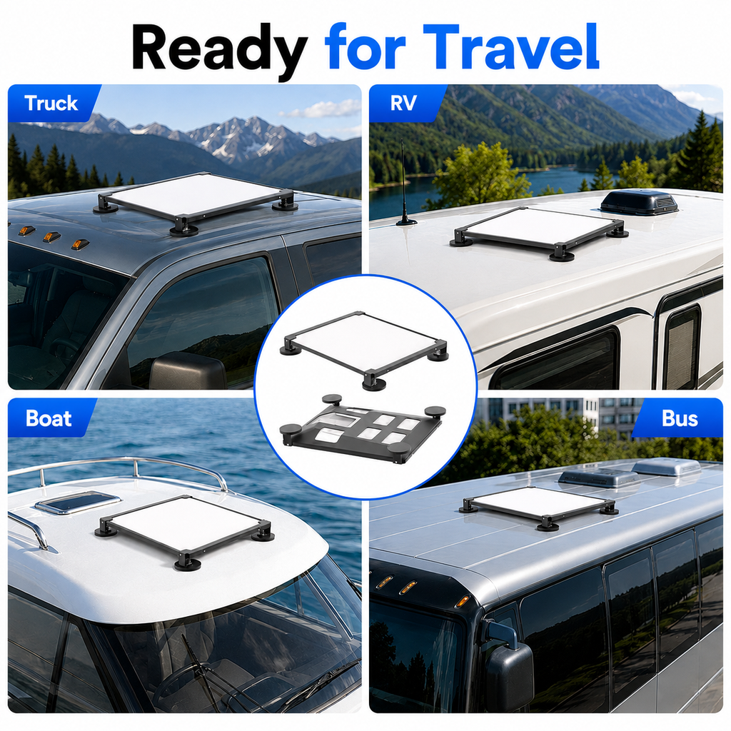 Starlink V5 / Gen 5 Magnetic Roof Mount – No-Drill 4-Magnet Vehicle Mount for Original V5 Pipe Adapter